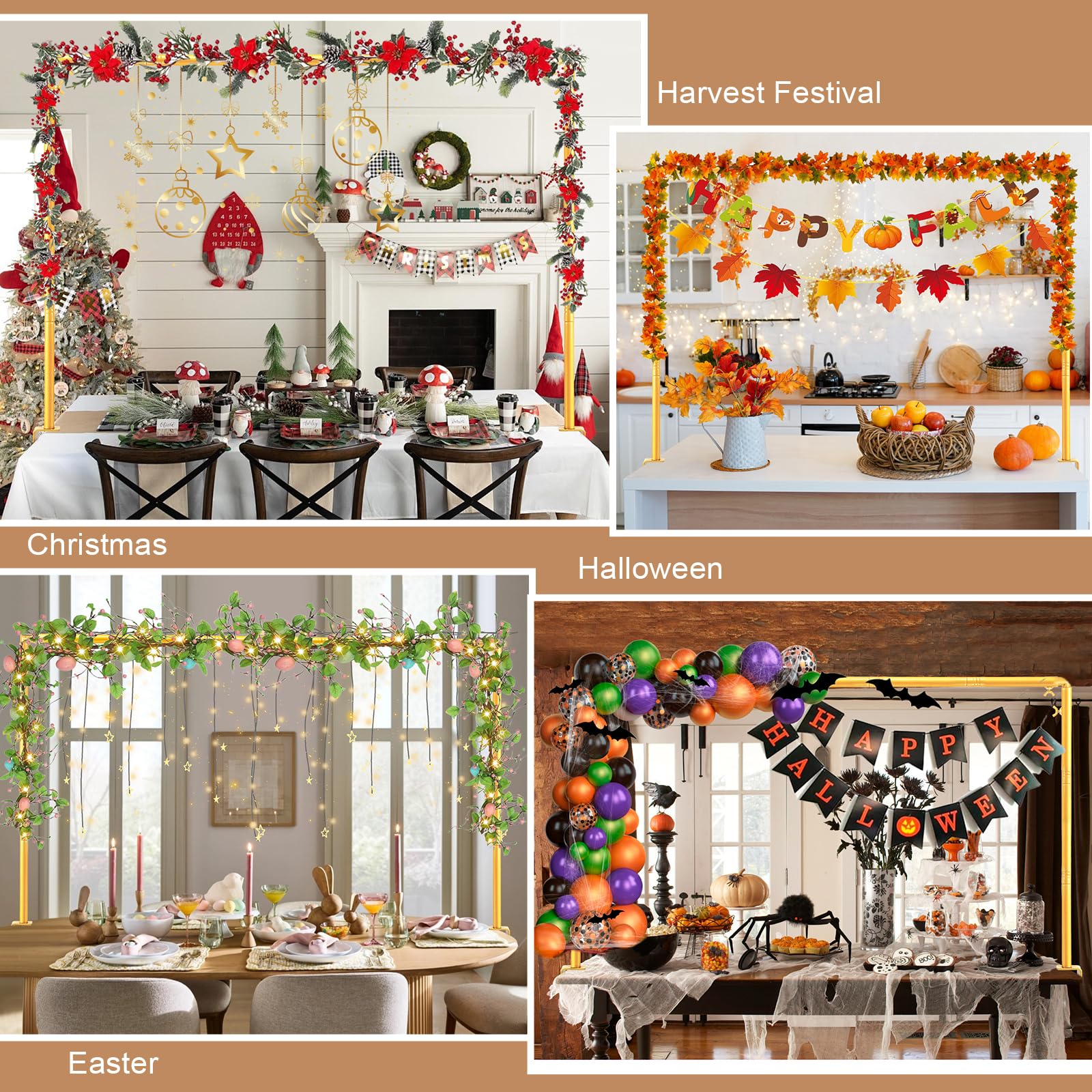Nisoger table arch stand setup is easy and tool-free