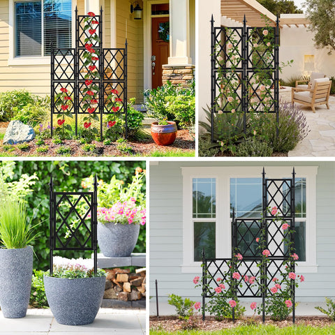 Nisoger spiral joints trellis assembly demonstrates easy, secure connections.