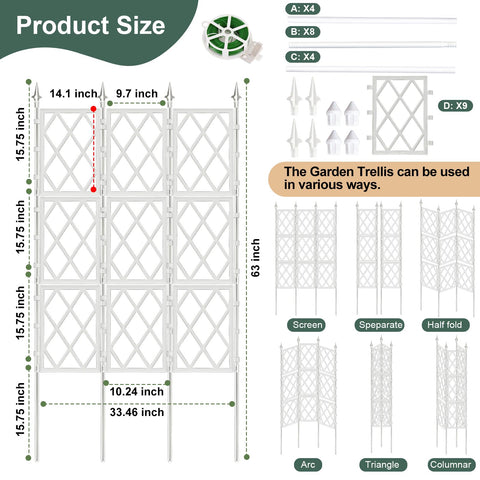 Nisoger upgraded metal trellis with 16mm tubing for long-lasting durability