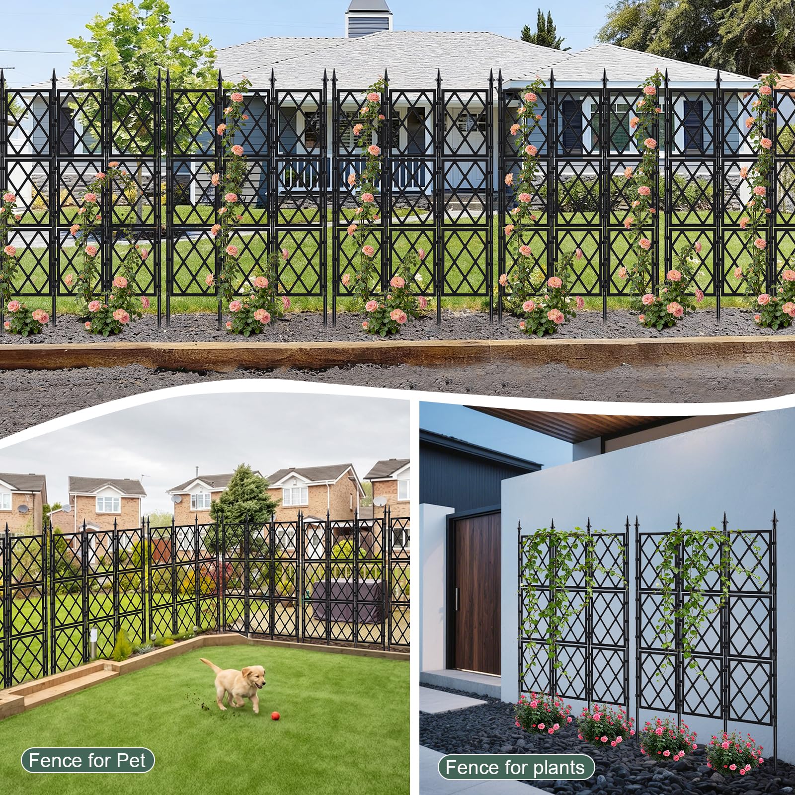 Nisoger mesh trellis weather resistant design resists rust for long outdoor life.