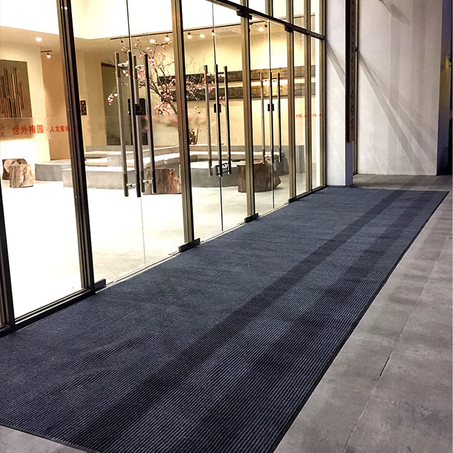 Nisorpa non-slip backing entrance mat stays flat on hard floors