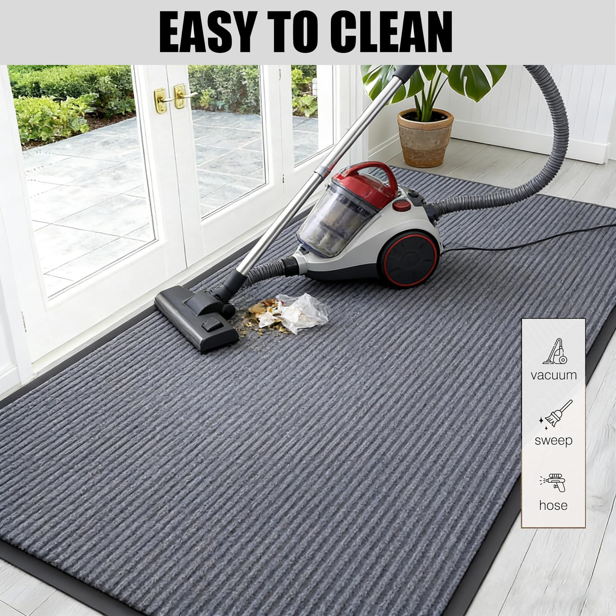 Nisorpa rubber-back safety mat minimizes movement on flat surfaces