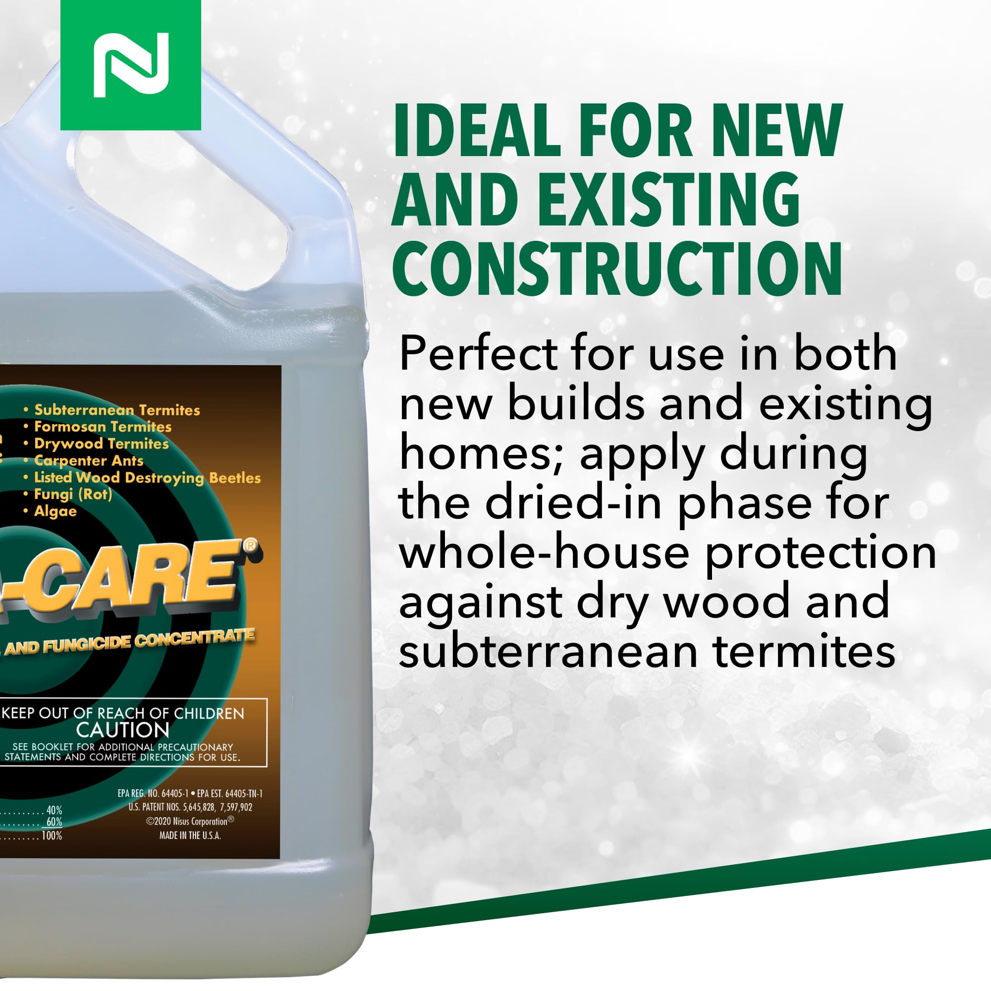 Nisus Bora-Care concentrate pouring for efficient wood protection during installation