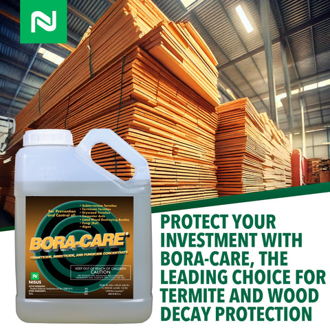 Nisus Bora-Care penetration into wood fibers protects against decay and infestations