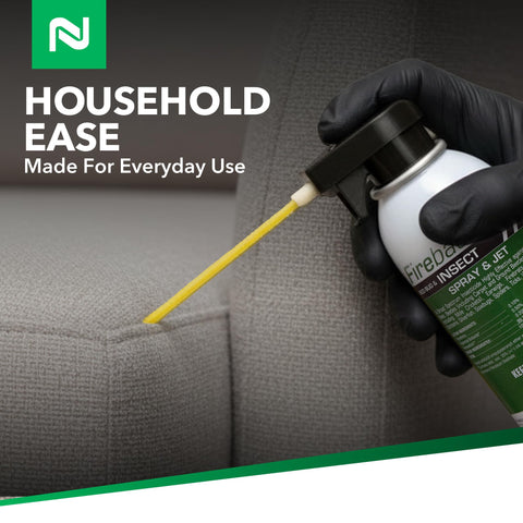 Nisus Fireback is water-based and odor-free for clean application on fabrics and surfaces.