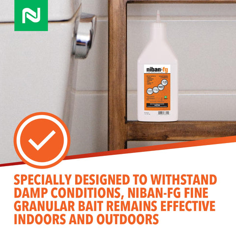 Nisus NiBan-FG is suitable for sensitive areas with minimal odor and broad coverage.