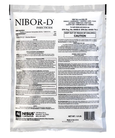 Nisus Nibor-D dust for cracks and crevices controls ants, roaches, and other pests in hard-to-reach areas.