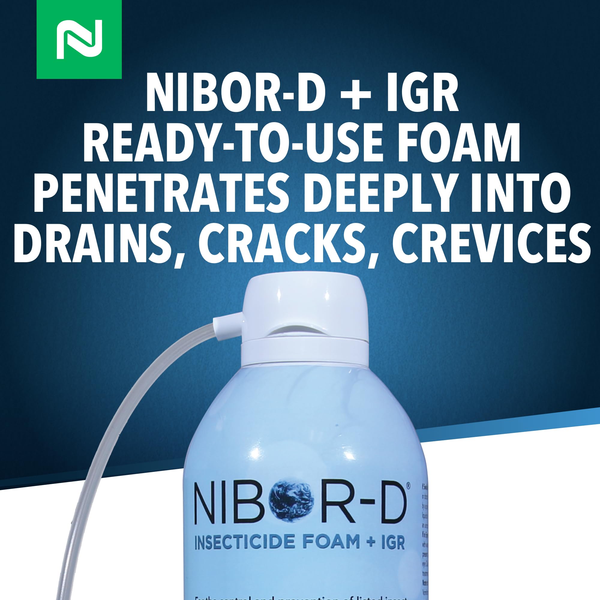 Close-up of Nibor-D foaming action penetrating voids.