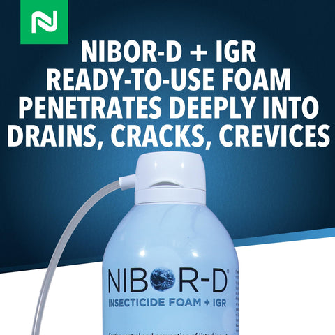 Close-up of Nibor-D foaming action penetrating voids.