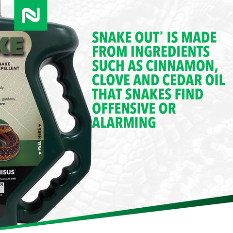 Nisus Snake Out easy sprinkle band to form a protective home perimeter.