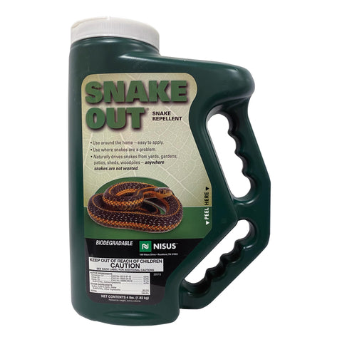 Nisus Snake Out biodegradable powder for deterring snakes around gardens and sheds safely.