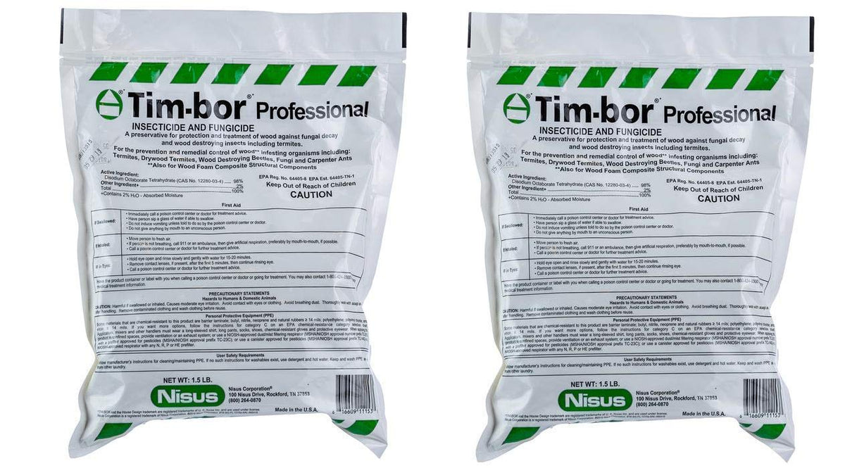Nisus Tim-Bor Professional dust bag for termite galleries and wood preservation