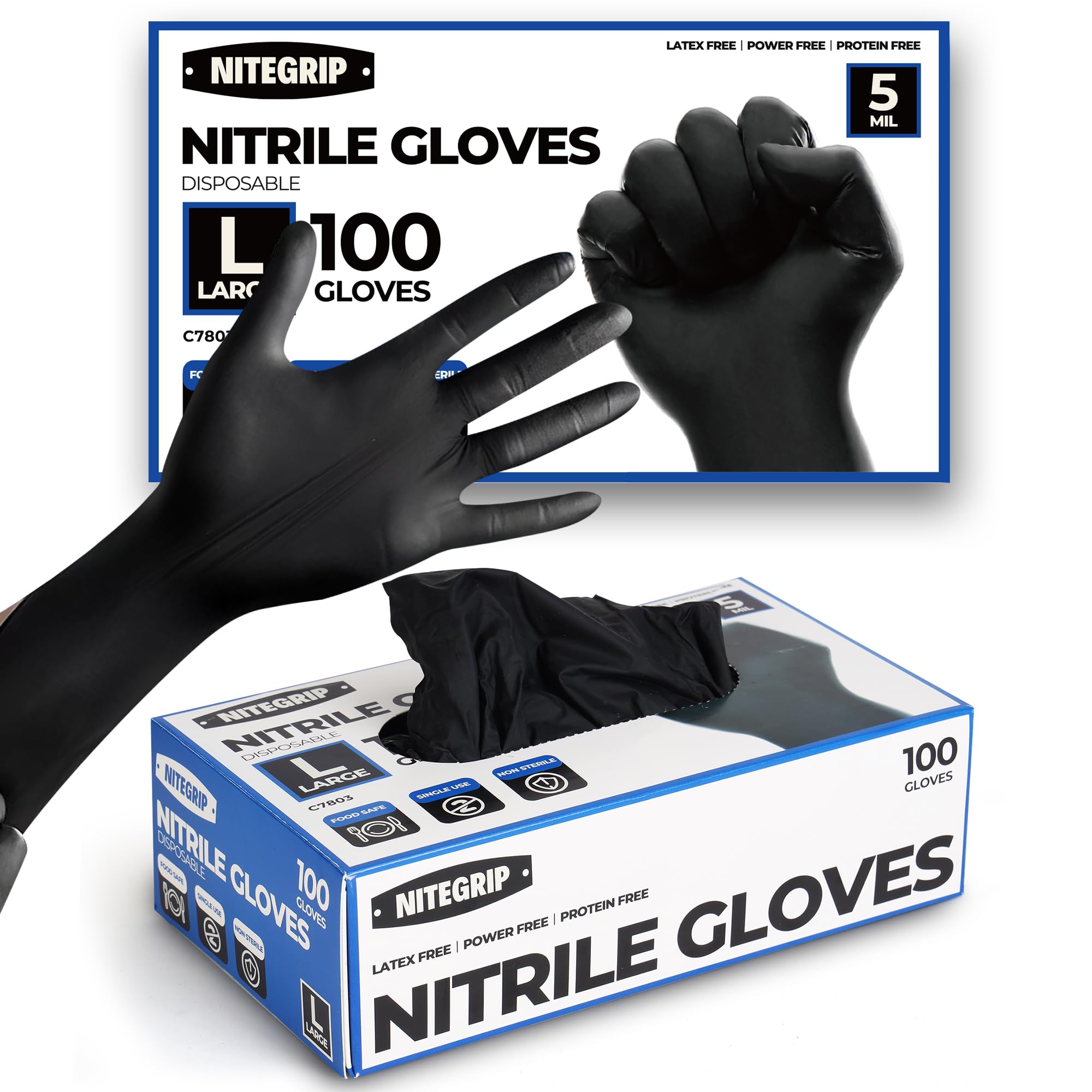 Textured nitrile grip from Nite Grip aids slicing, pulling pork, and clean handling