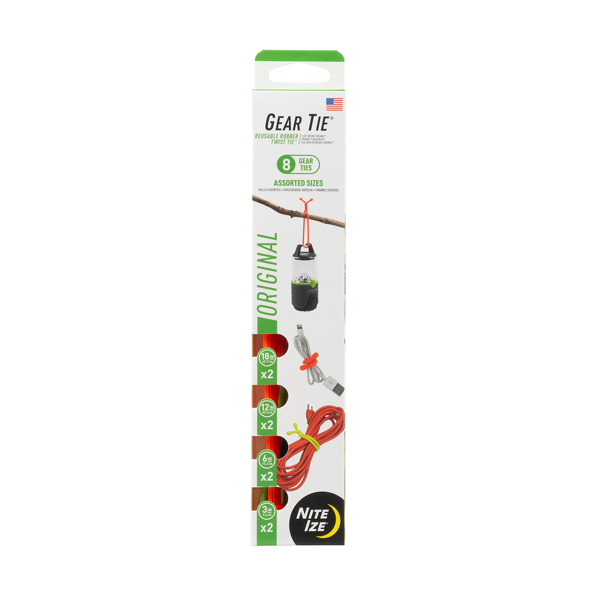 Nite Ize Gear Tie 8-pack shows versatile, reusable cable management for home and workshop.