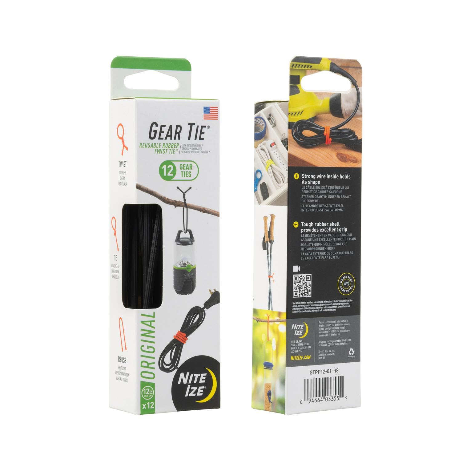 Nite Ize Gear Tie 12-pack provides spare ties for any room or project.