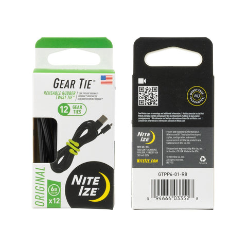 Nite Ize Gear Tie pack keeps cords neatly bundled.