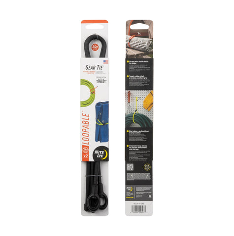 Nite Ize Gear Ties 24-inch fixed-loop model ready for secure hanging and reuse.