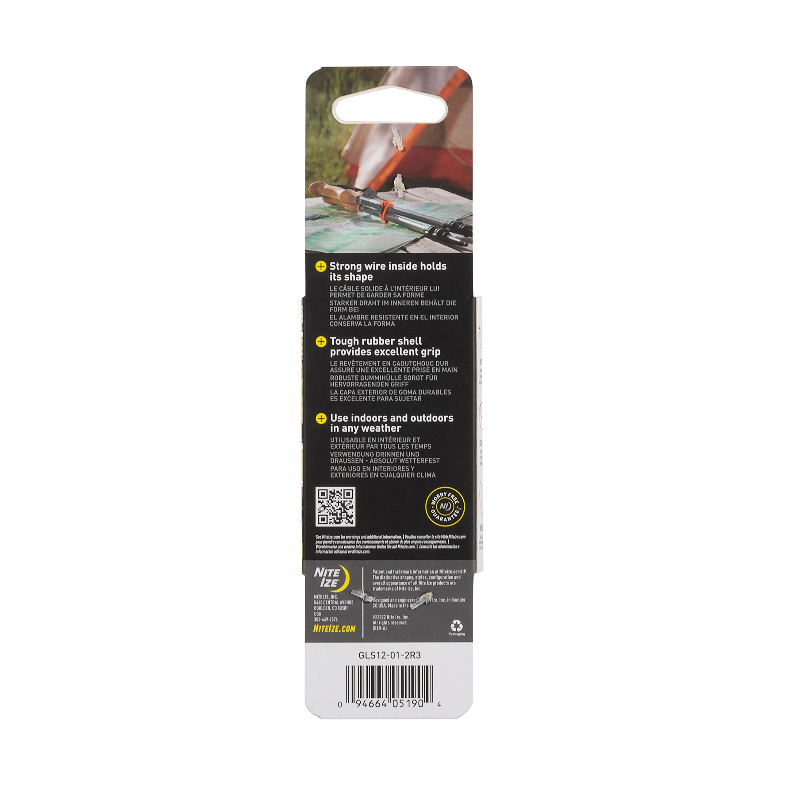 The 12 inch Gear Tie Loopable grips firmly on cords and tools