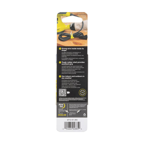 Nite Ize GT12-01-2R3 twist tie durable rubber exterior for repeated use