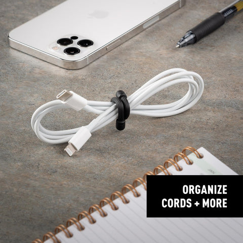 Nite Ize Gear Tie 3-inch grip provides strong hold for cords and headphones.