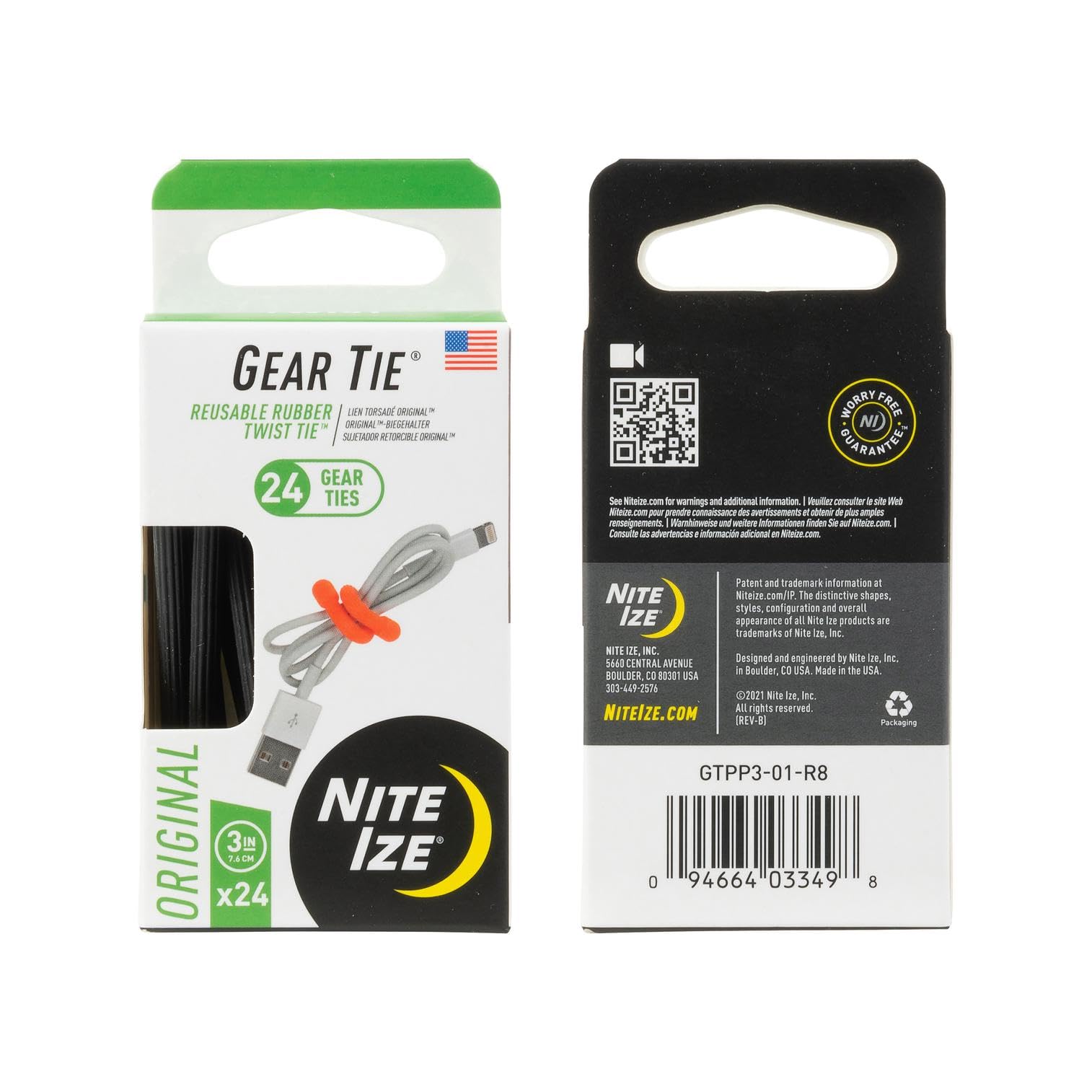Nite Ize Gear Tie 3-inch keeps headphone cables tidy when traveling.