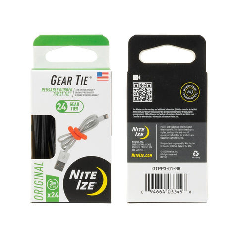 Nite Ize Gear Tie 3-inch keeps headphone cables tidy when traveling.
