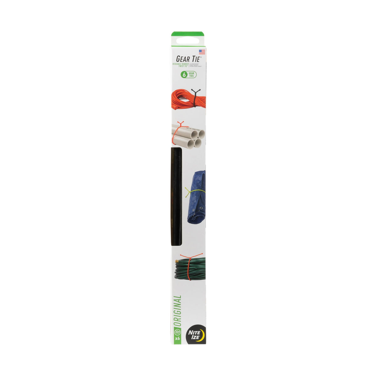 Nite Ize Original Gear Tie 32-inch bundle demonstrates versatile cable organization for DIY projects.