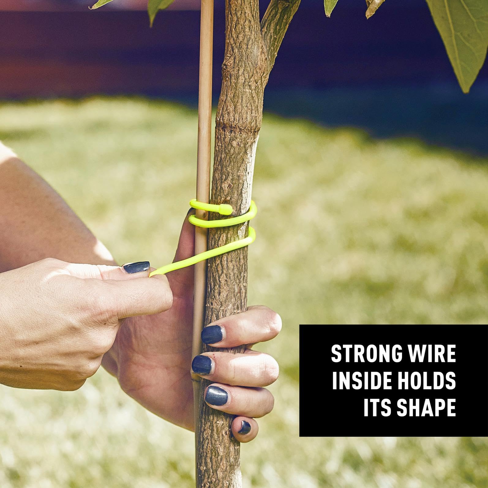 Nite Ize Gear Tie maintains shape with bendable interior for repeated use.