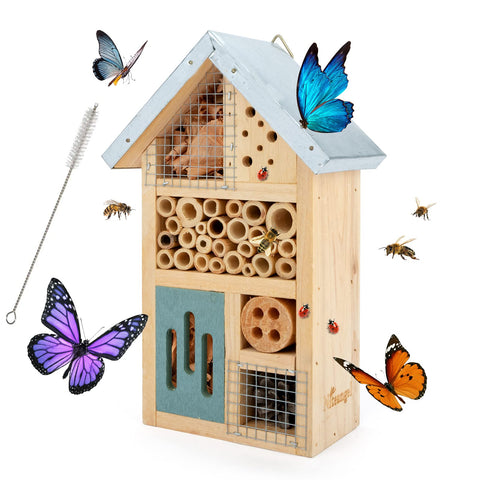 Niteangel insect hotel front view invites ladybugs and bees to your garden