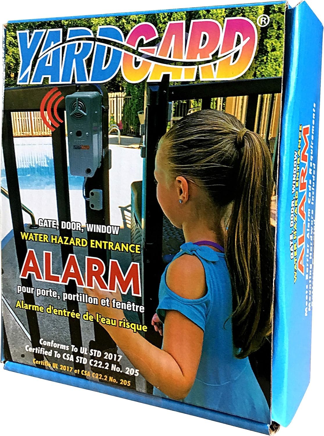 Nitelighter YardGard sliding-door alarm provides immediate pool area security.