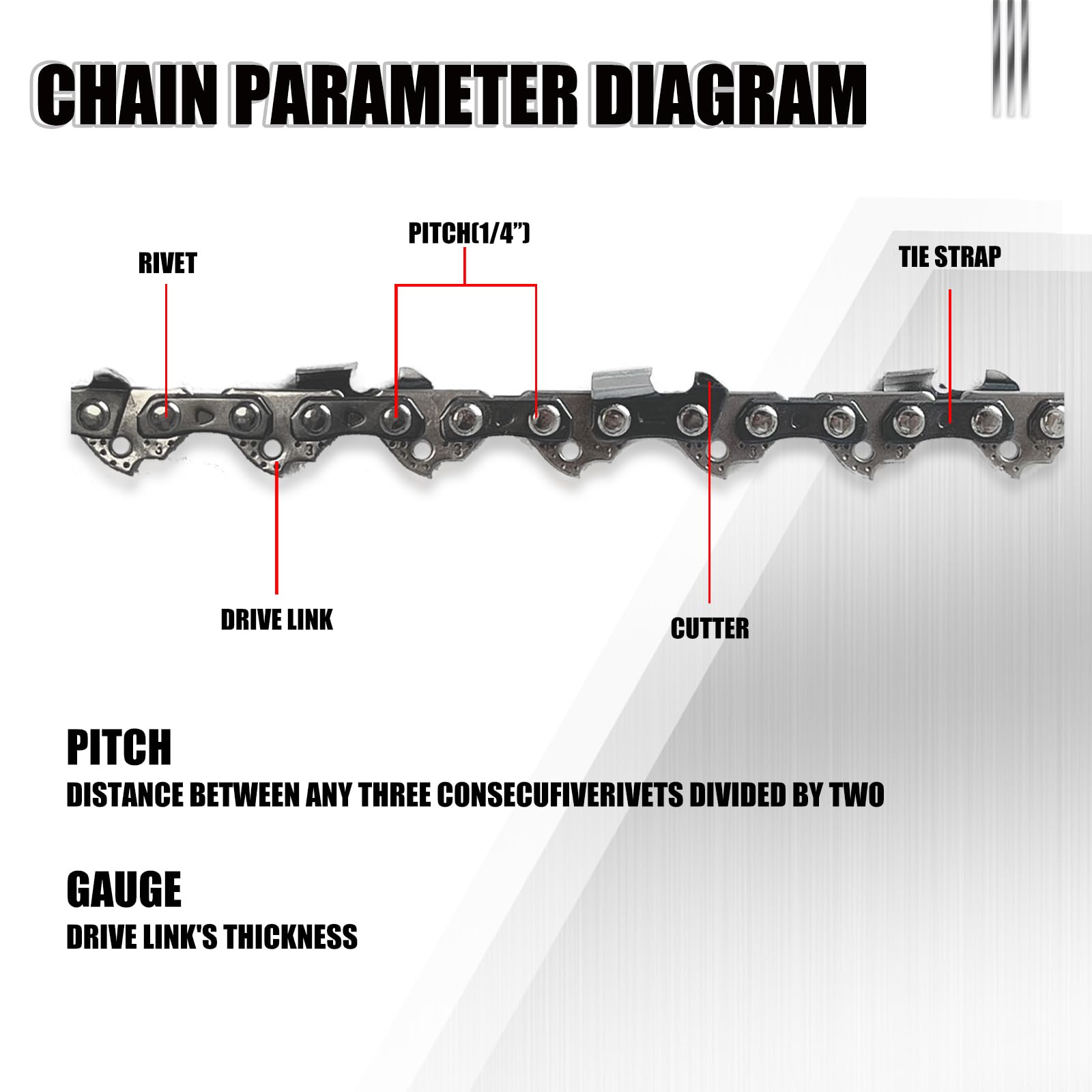 NIUBGONER 3-pack chains offer convenient replacements for ongoing pruning tasks