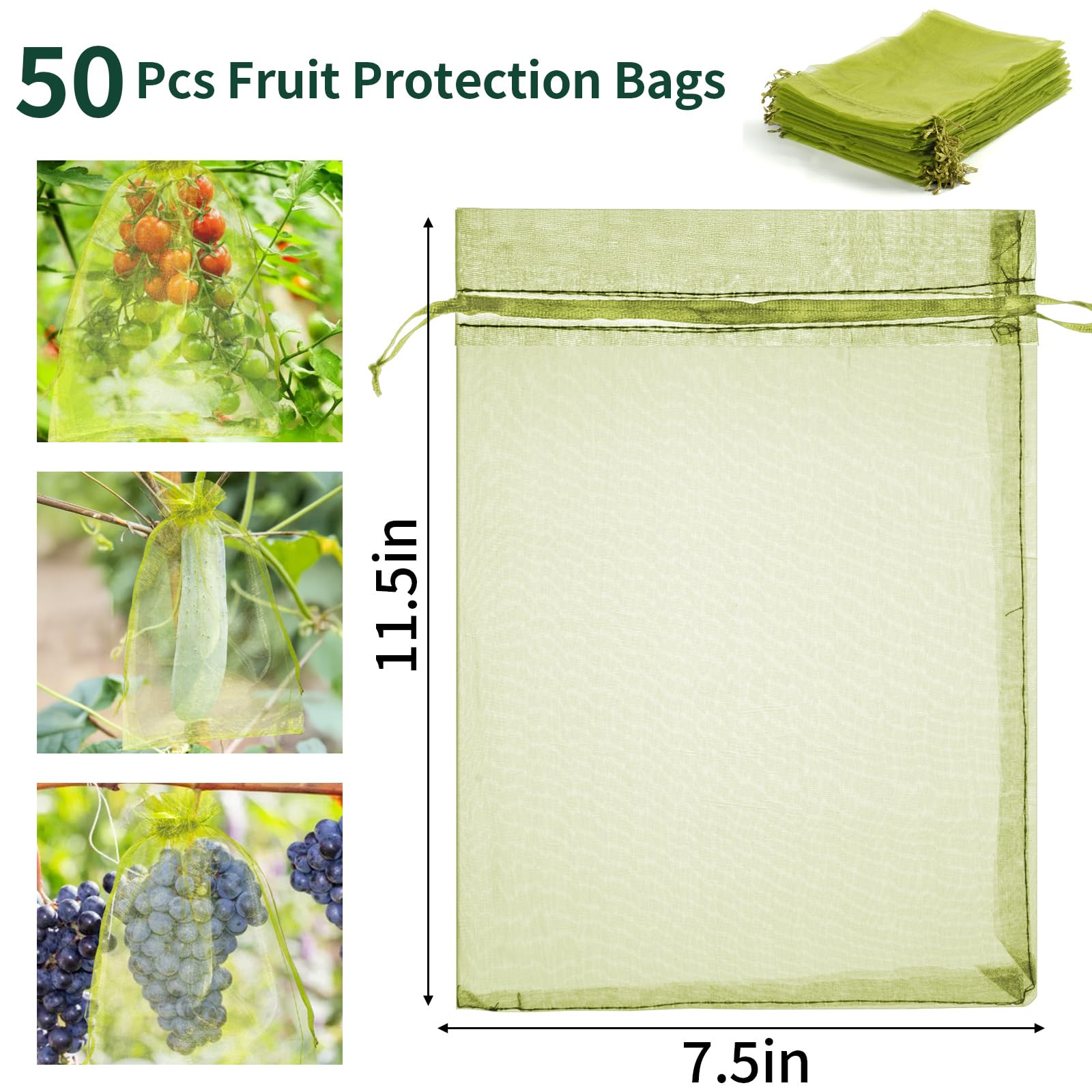 Close-up of NIUBIER drawstring mesh showing easy secure closure.