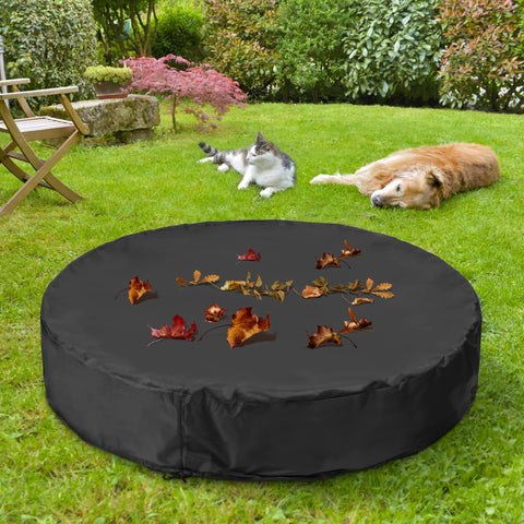 Niubya round dog pool cover suitable for all-season outdoor use.