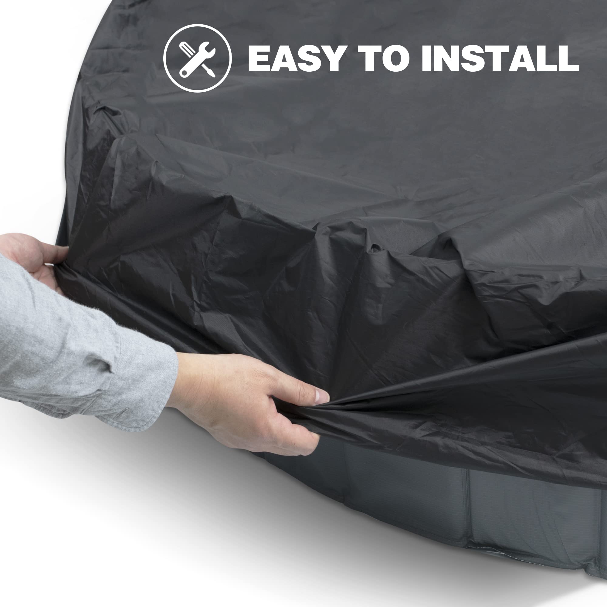 Niubya round dog pool cover fabric is washable for simple maintenance.