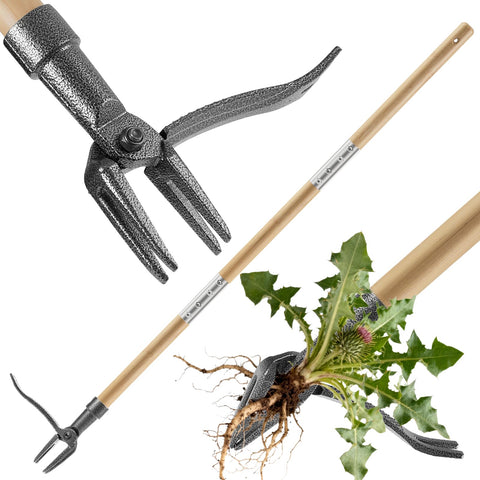 Niulight weed puller with a 46-inch stand-up handle for easy, back-friendly gardening.
