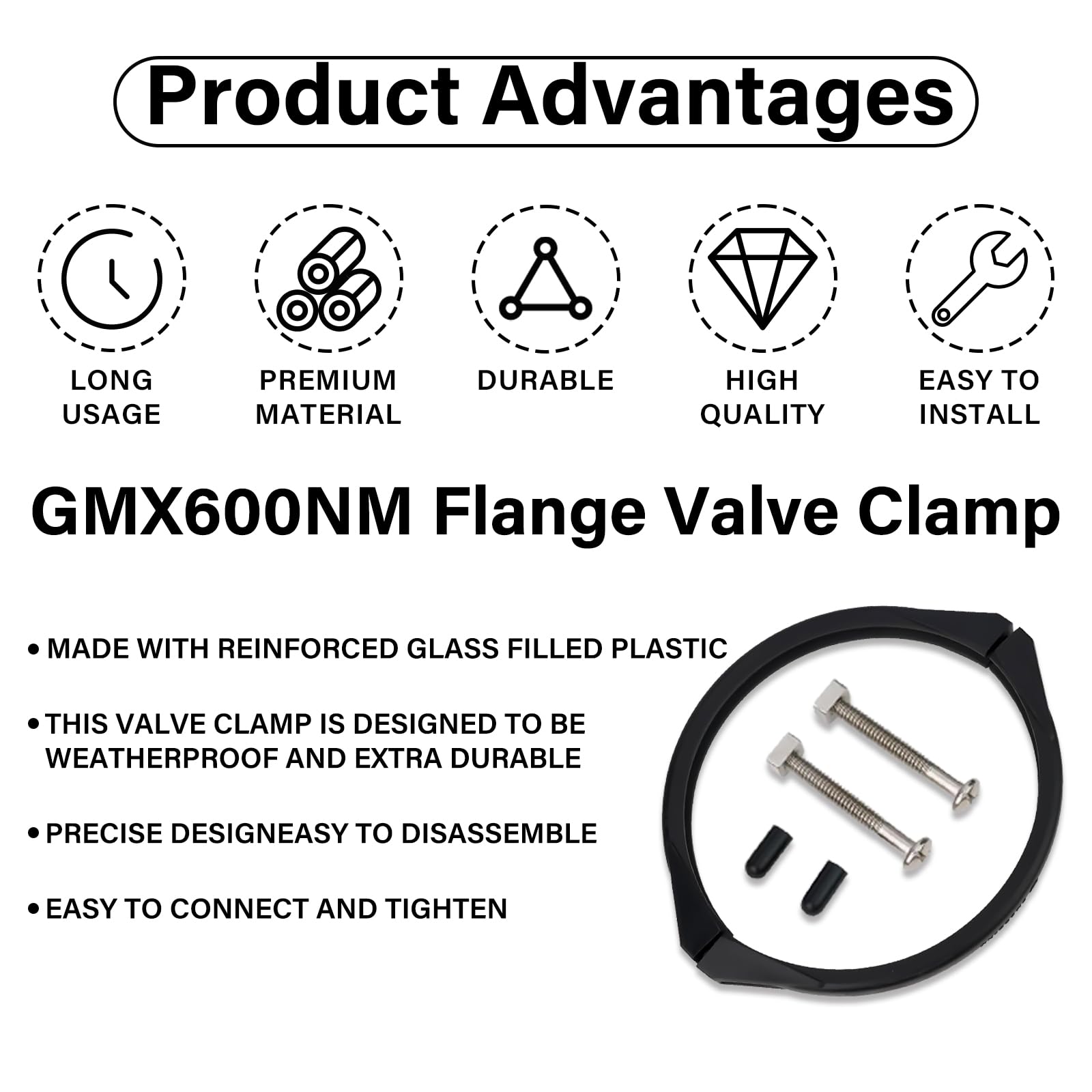 GMX600NM clamp aligns with S144T, S164T, S166T for reliable replacement.