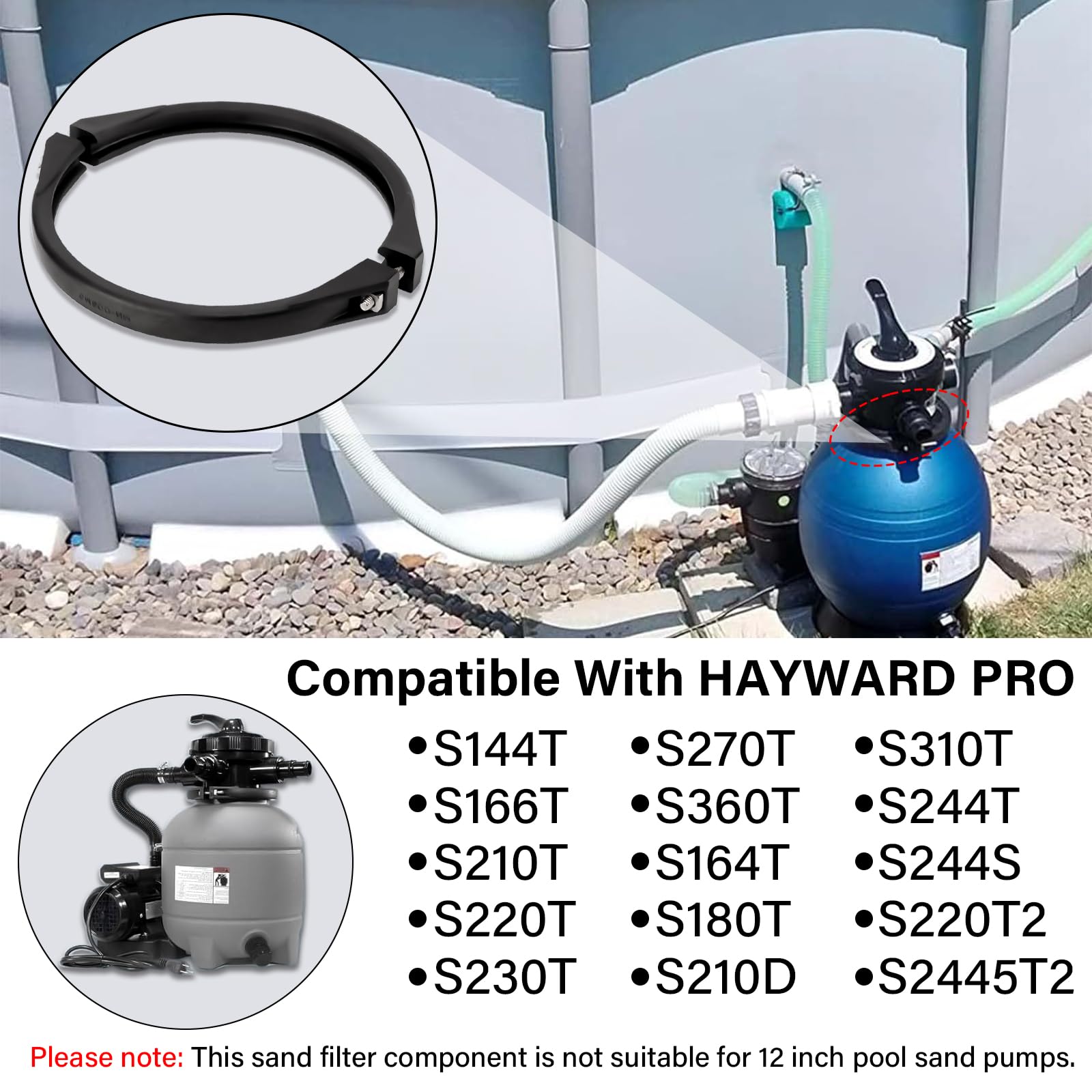 Shows proper fit on Hayward filters, reducing downtime and maintenance.
