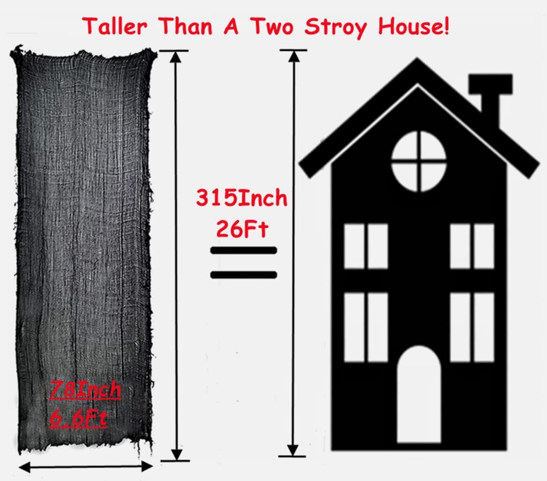 Niurui haunted-house spooky gauze cloth ideal for doorways and halls, creating an eerie backdrop