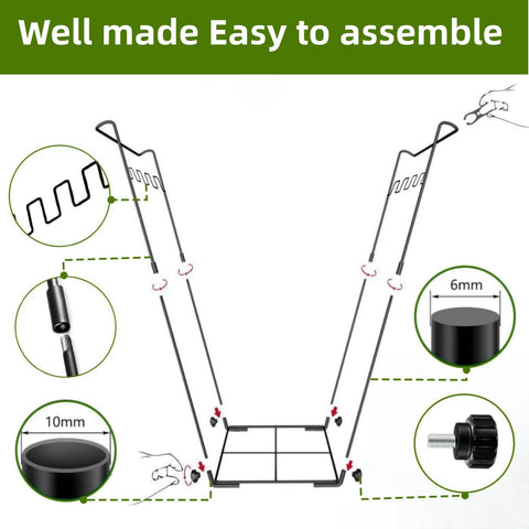 Durable, dirt-resistant Niurui trash bag holder in outdoor setting
