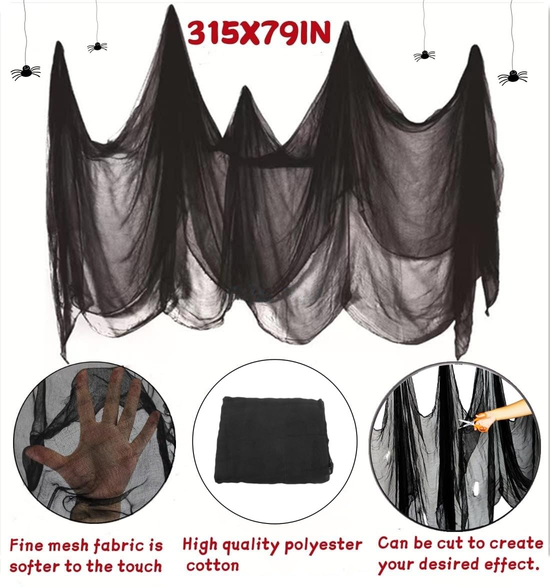 Niurui outdoor Halloween decor cloth for porches with quick setup and reusable effect