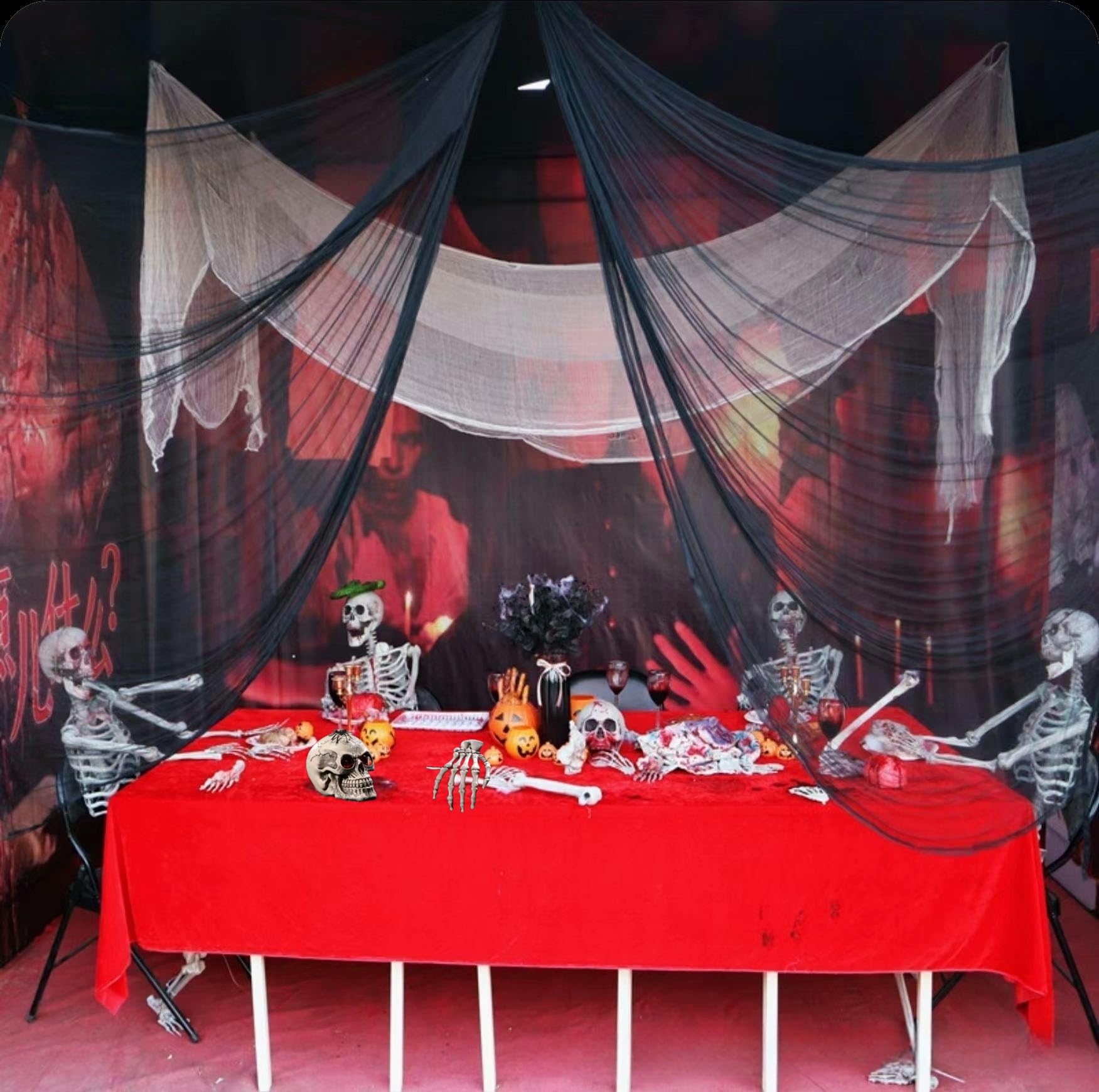 Niurui porch deck creepy gauze cloth adds atmosphere to Halloween setups