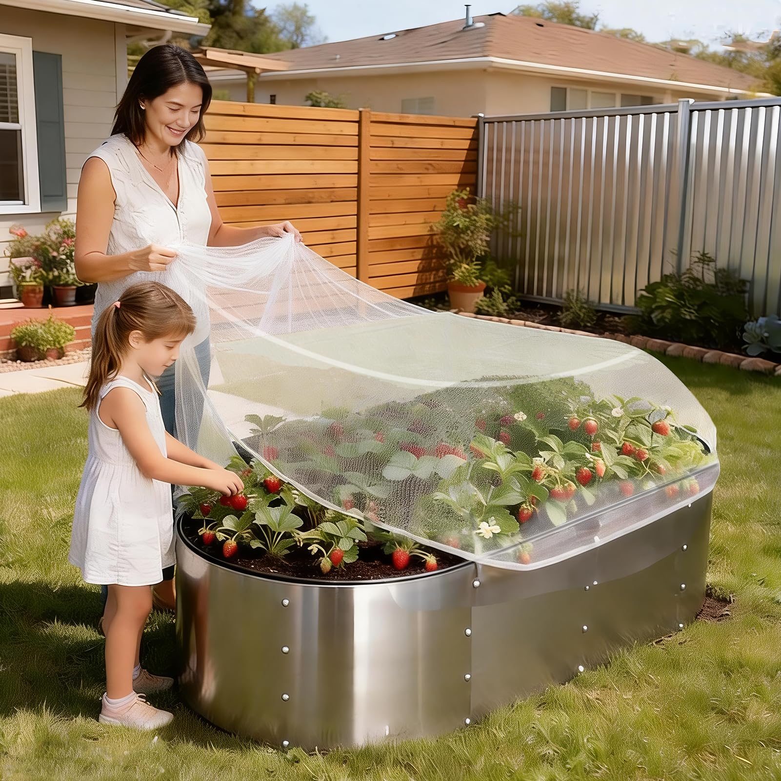 Niuyhe all-purpose garden netting fits greenhouse, patio, and beds.