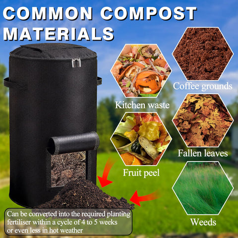 Niuyhe yard bag suitable for weeds, leaves, and garden debris.