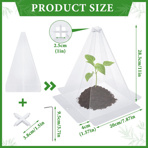 Niuyhe cross-support accessories securing the cloches on seedlings