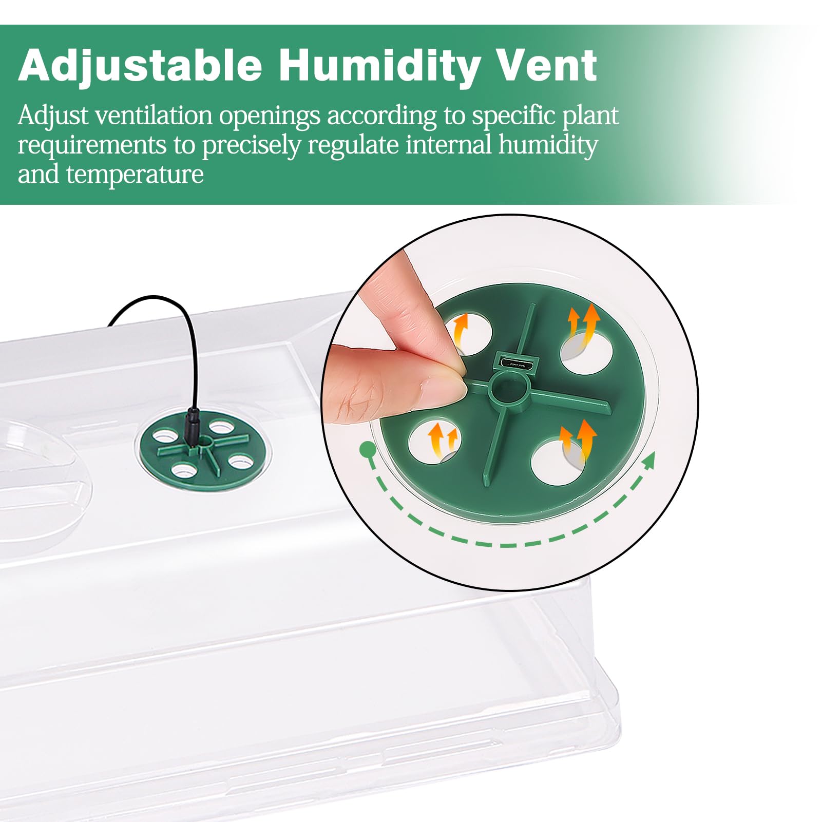 Niuyhe easy-grip handle simplifies lifting the dome between checks