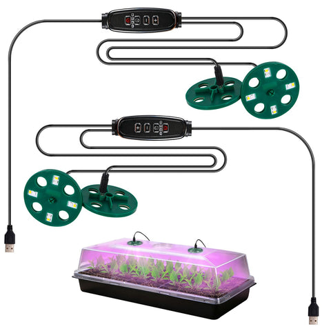Niuyhe dual-head grow light over seedling trays providing even coverage