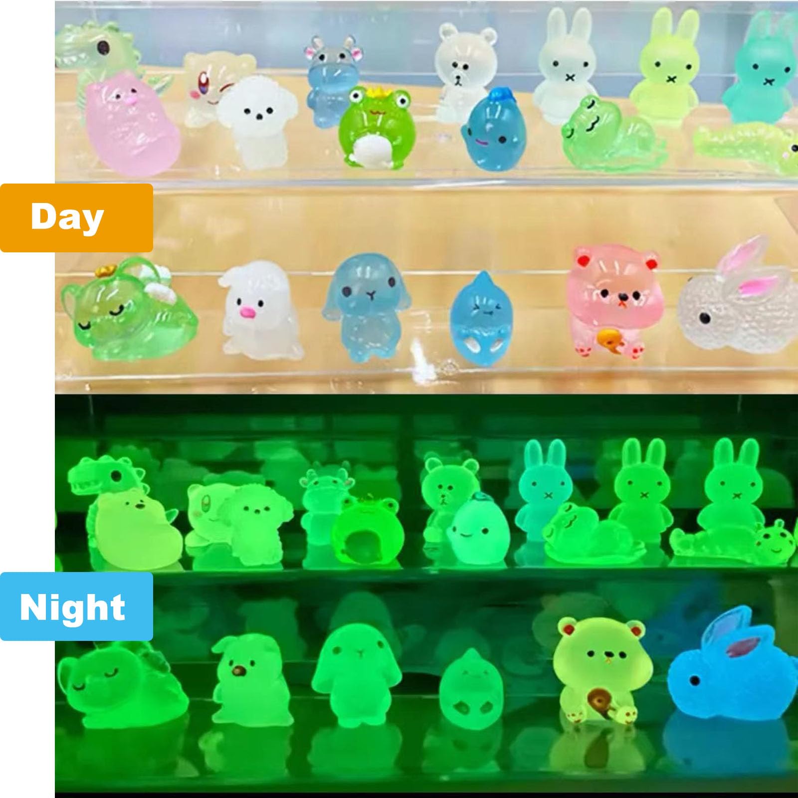 Nixegym mini resin animal with glow-in-the-dark effect for crafts