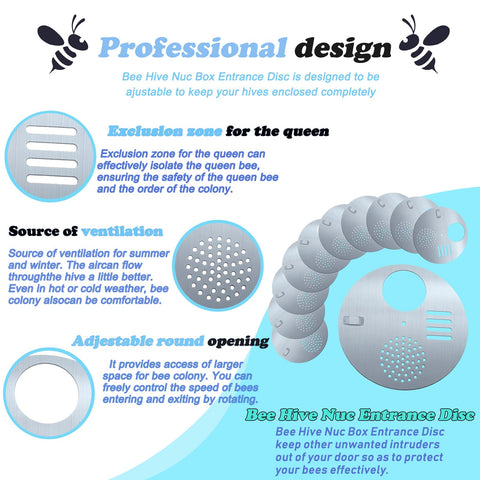 NIZEFEI entrance disc compatible with multiple hive types for versatility