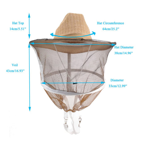 NIZEFEI veil hat offers 360-degree face coverage.