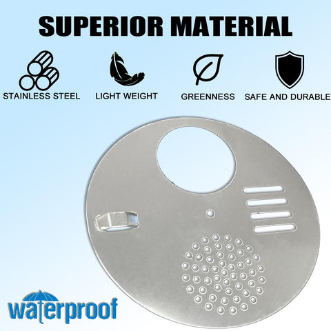 NIZEFEI stainless steel entrance disc close-up highlights robust construction.